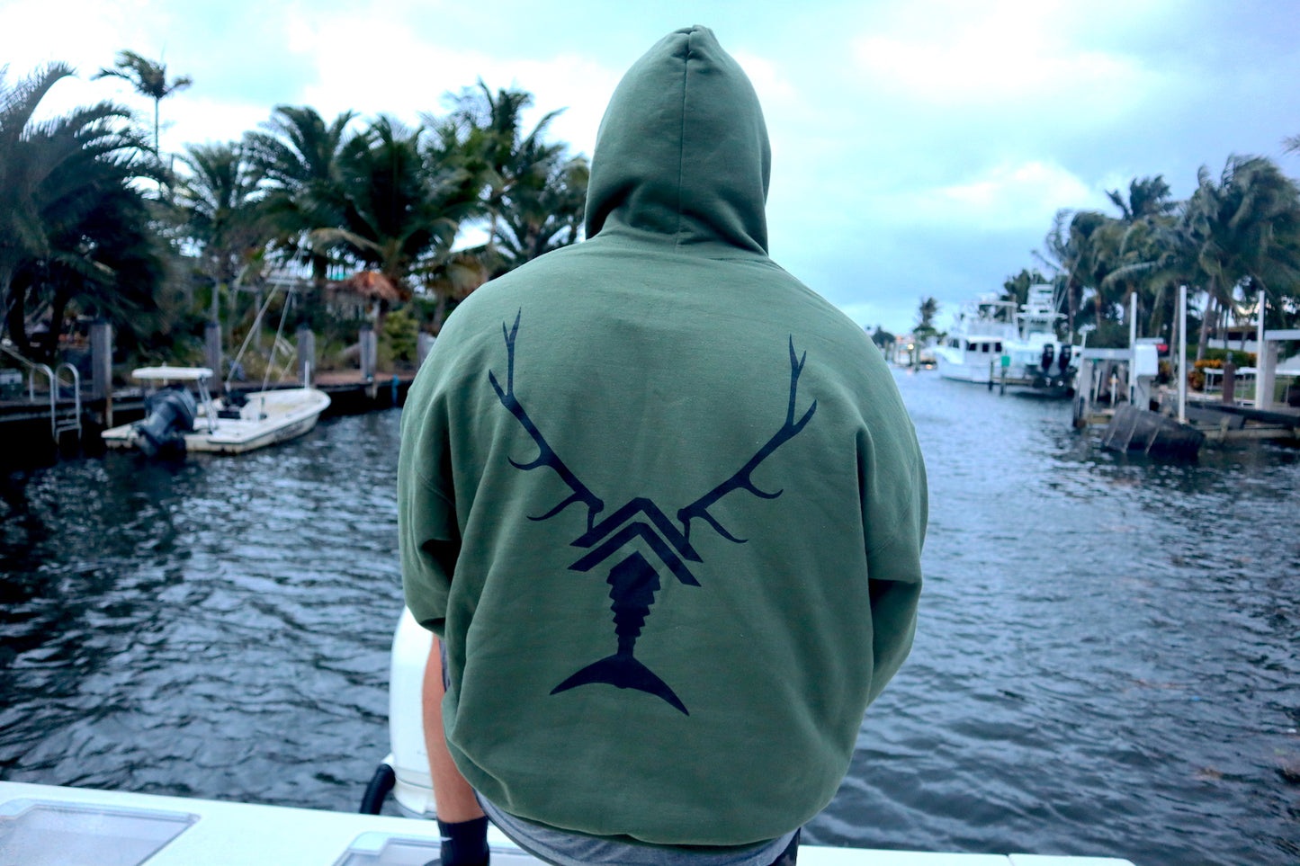 Classic Hoodie - Telk Logo (Army Green/Black)