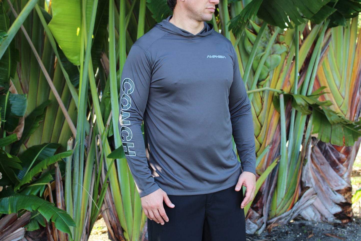 AMPHIBIA Fishing Team PERFORMANCE HOODIE (charcoal)