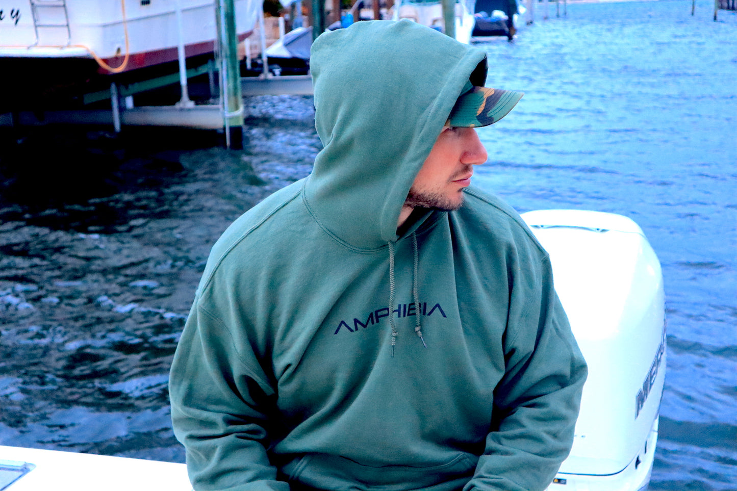 Classic Hoodie - Telk Logo (Army Green/Black)