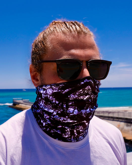 Black Frog-Skin Face Shield