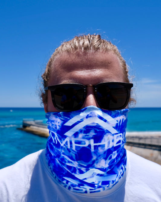 Blue Ripple Face Shield