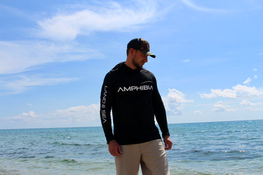 Land & Sea Performance Hoodie in BLACK